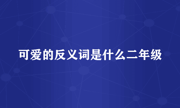 可爱的反义词是什么二年级