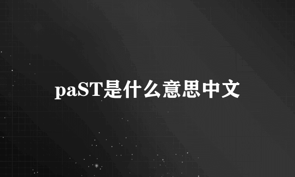 paST是什么意思中文