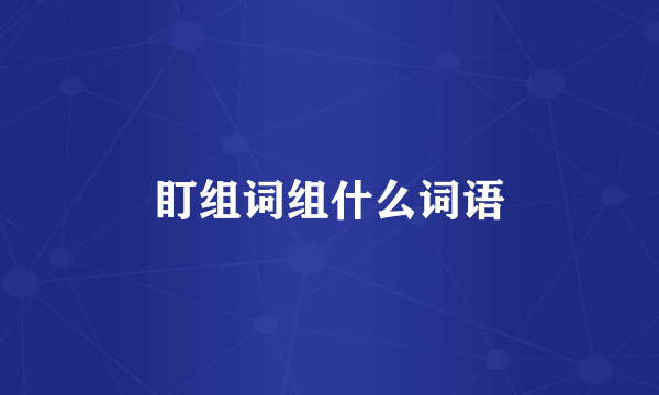 盯组词组什么词语