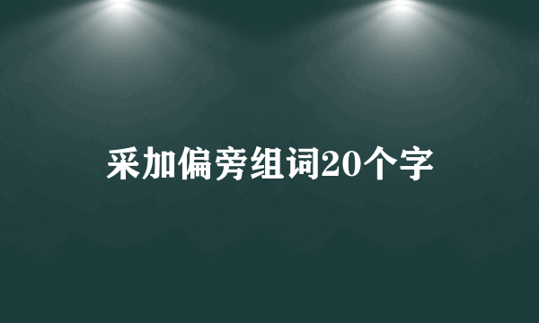 采加偏旁组词20个字