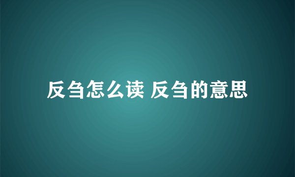 反刍怎么读 反刍的意思