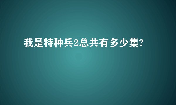 我是特种兵2总共有多少集?