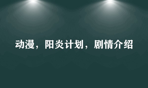 动漫,阳炎计划,剧情介绍