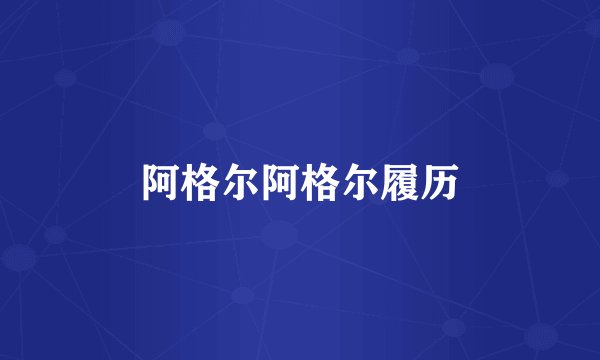 阿格尔阿格尔履历