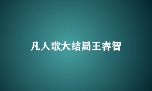 凡人歌大结局王睿智