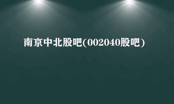 南京中北股吧(002040股吧)