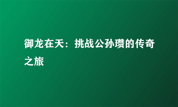 御龙在天：挑战公孙瓒的传奇之旅