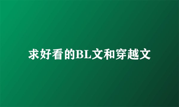 求好看的BL文和穿越文