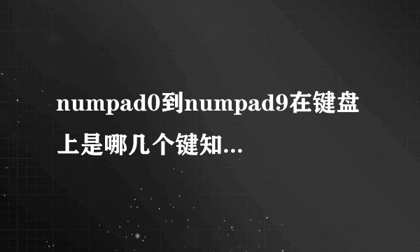 numpad0到numpad9在键盘上是哪几个键知道的告下