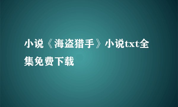 小说《海盗猎手》小说txt全集免费下载
