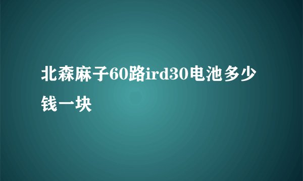 北森麻子60路ird30电池多少钱一块