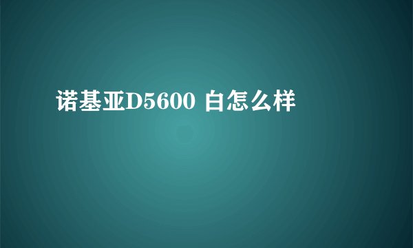 诺基亚D5600 白怎么样