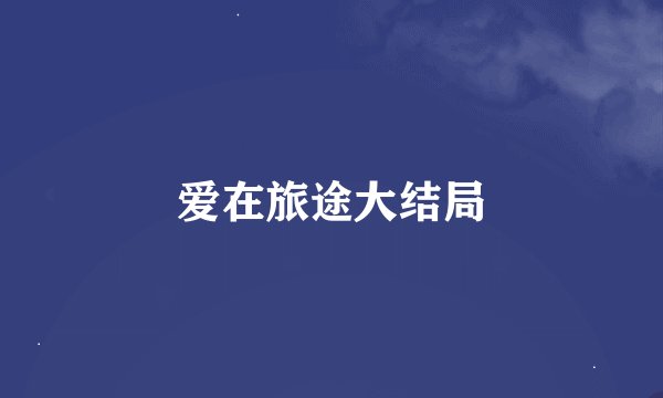 爱在旅途大结局