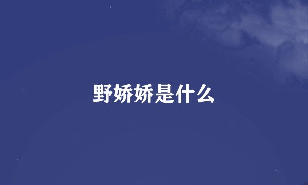 野娇娇是什么
