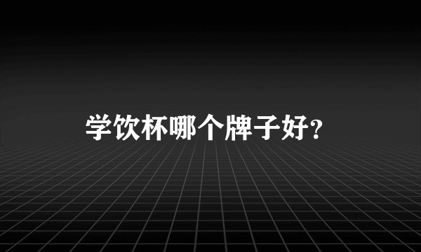 学饮杯哪个牌子好？