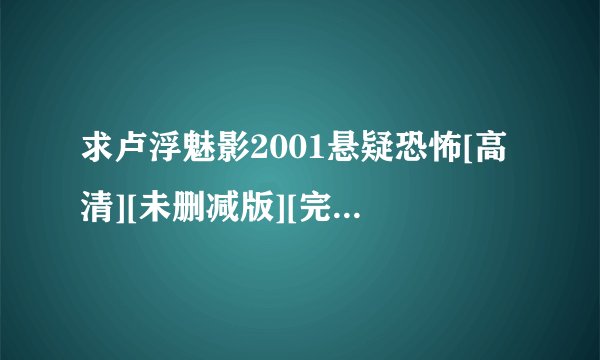 求卢浮魅影2001悬疑恐怖[高清][未删减版][完整版][中文字幕]百度网盘获取