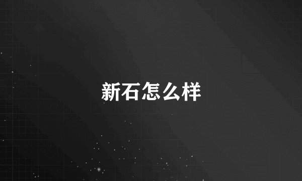 新石怎么样