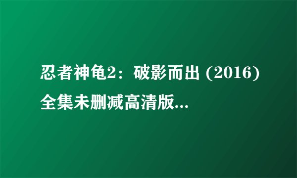 忍者神龟2：破影而出 (2016)全集未删减高清版免费下载