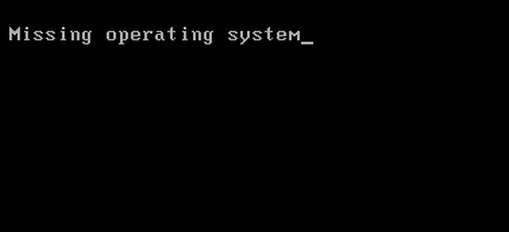 电脑开机时出现missing operating system怎么办