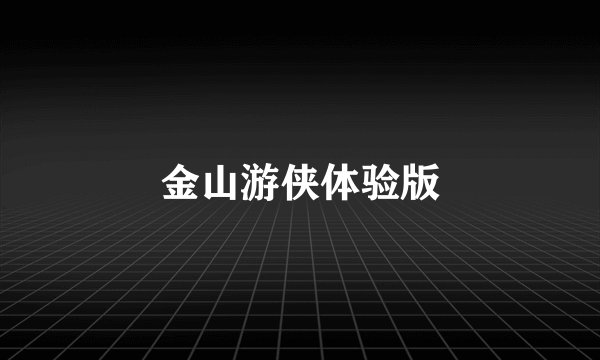 金山游侠体验版