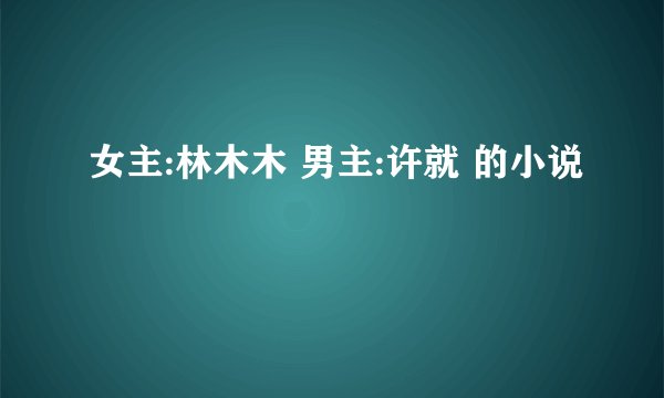 女主:林木木 男主:许就 的小说
