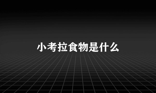 小考拉食物是什么