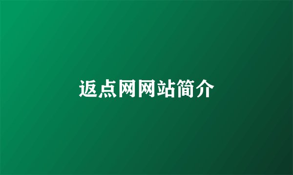 返点网网站简介