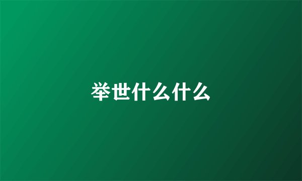 举世什么什么