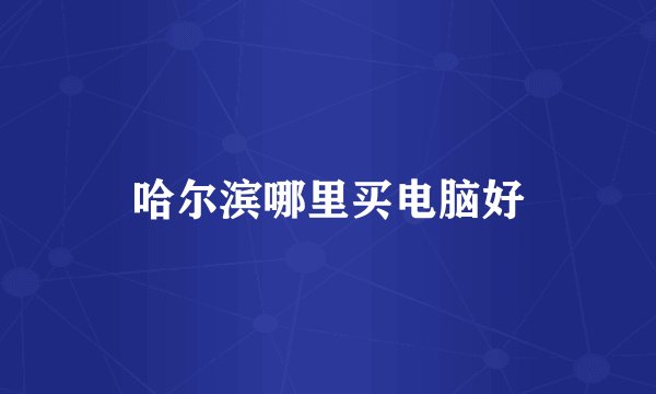 哈尔滨哪里买电脑好