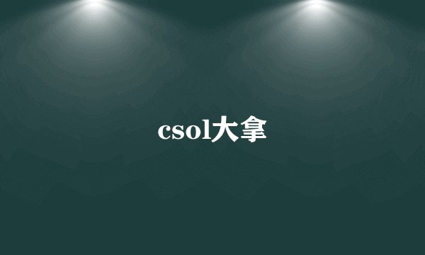 csol大拿