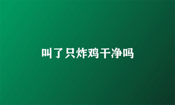 叫了只炸鸡干净吗