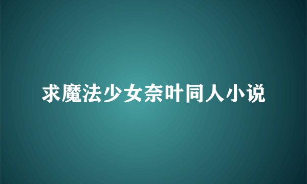 求魔法少女奈叶同人小说