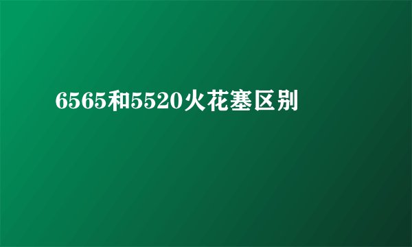 6565和5520火花塞区别