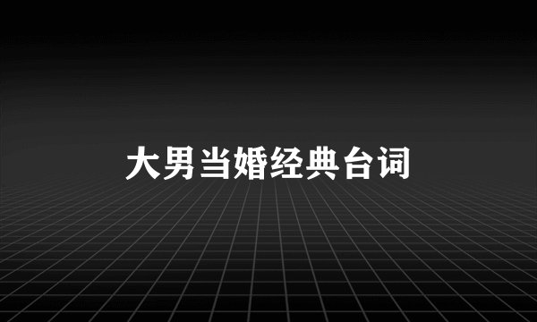 大男当婚经典台词