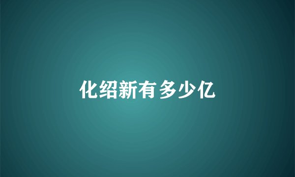 化绍新有多少亿
