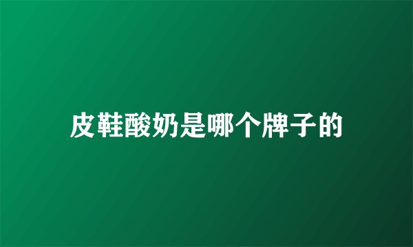 皮鞋酸奶是哪个牌子的