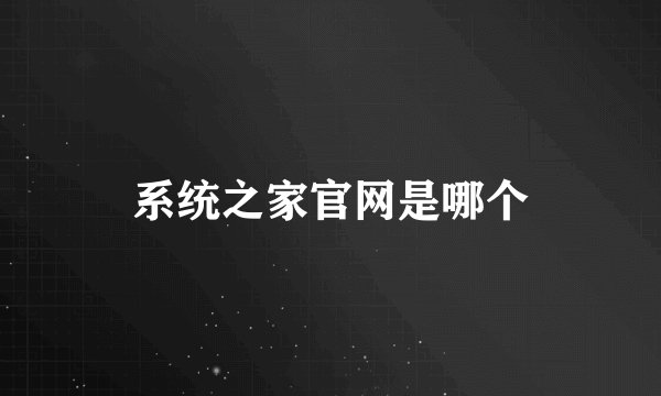 系统之家官网是哪个