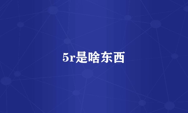 5r是啥东西