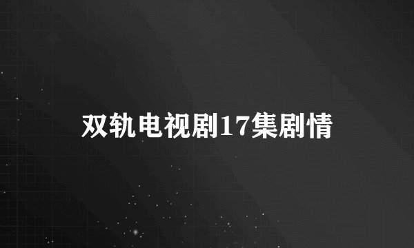 双轨电视剧17集剧情