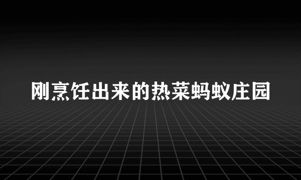 刚烹饪出来的热菜蚂蚁庄园