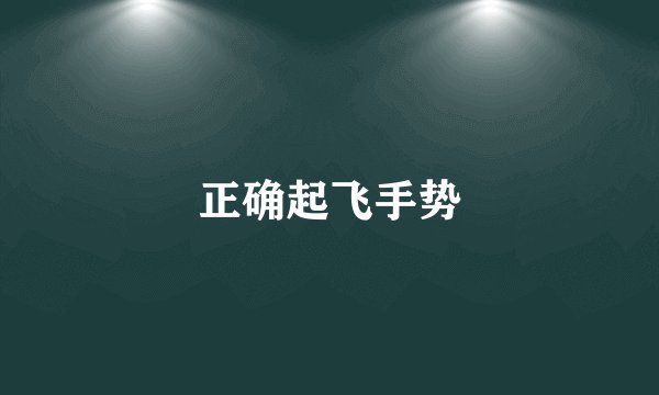 正确起飞手势