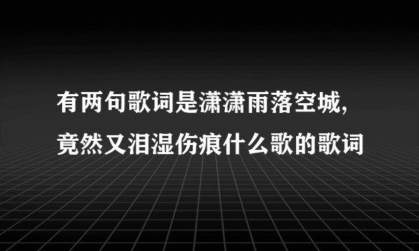 有两句歌词是潇潇雨落空城,竟然又泪湿伤痕什么歌的歌词
