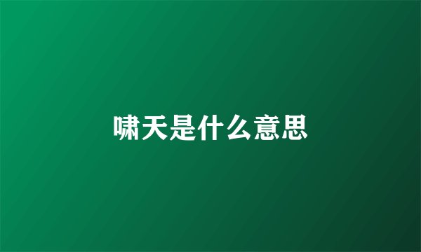 啸天是什么意思