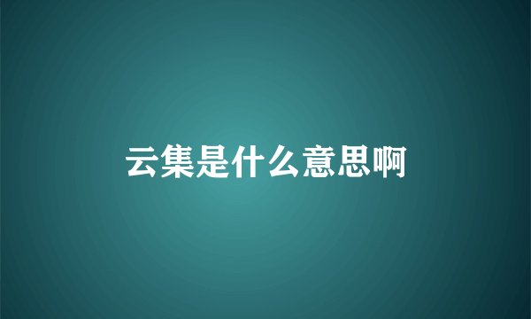 云集是什么意思啊