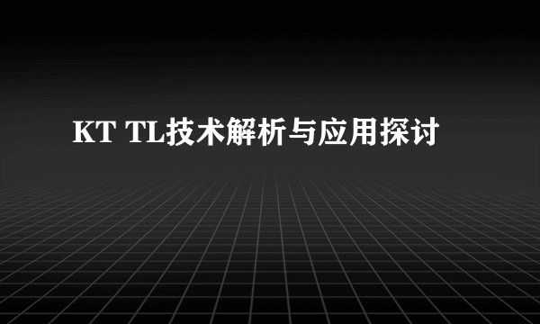 KT TL技术解析与应用探讨