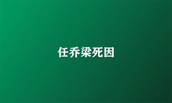 任乔梁死因