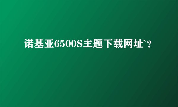 诺基亚6500S主题下载网址`？