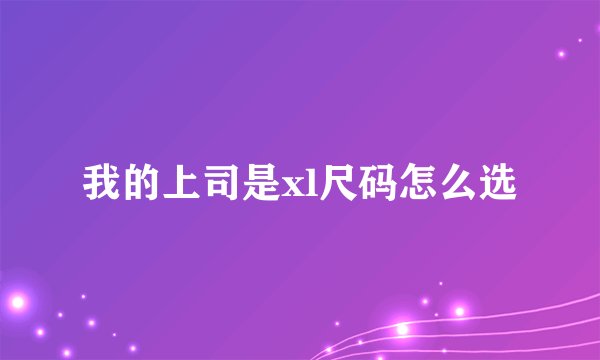 我的上司是xl尺码怎么选