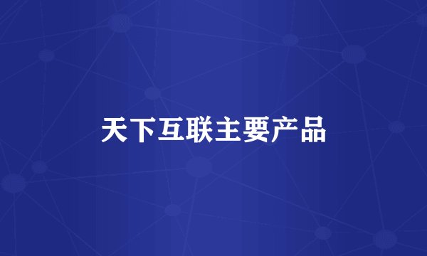 天下互联主要产品