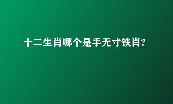 十二生肖哪个是手无寸铁肖?